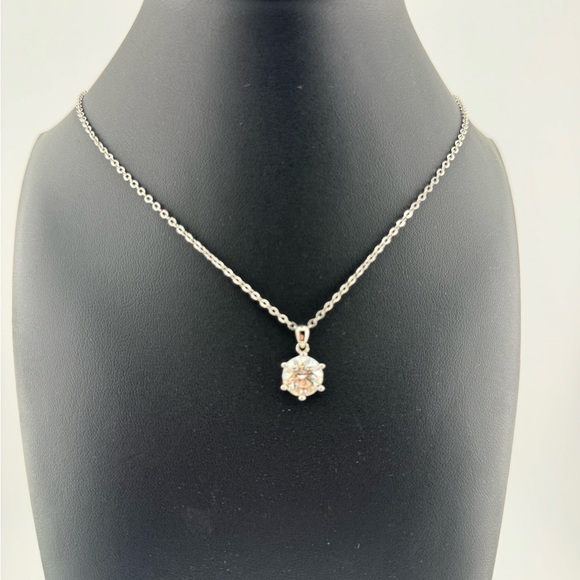 Moissanite Round Diamond Sterling Silver 925 Necklace Dolphin love - Picture 3 of 8